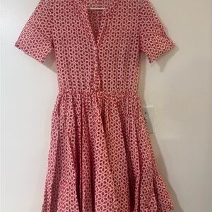 Maje Red and Black Patterned Dress